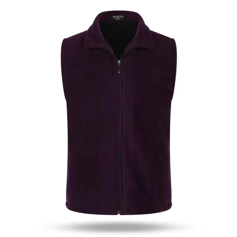 Fleecevest voor dames met rits, opstaande kraag, outdoor