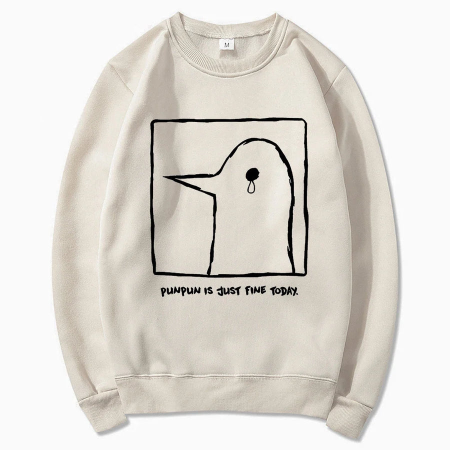 Hoodie met eendenprint en kangoeroezak - verschillende kleuren