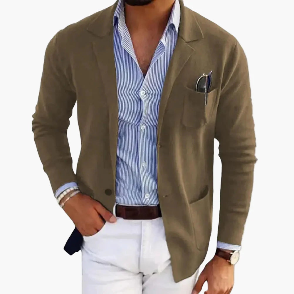 Herren Blazer Sakko Einreiher Modern Business & Freizeit Elegant