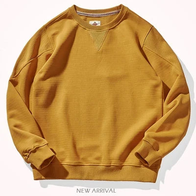 Heren sweatshirt met ronde hals, basic pullover in verschillende kleuren