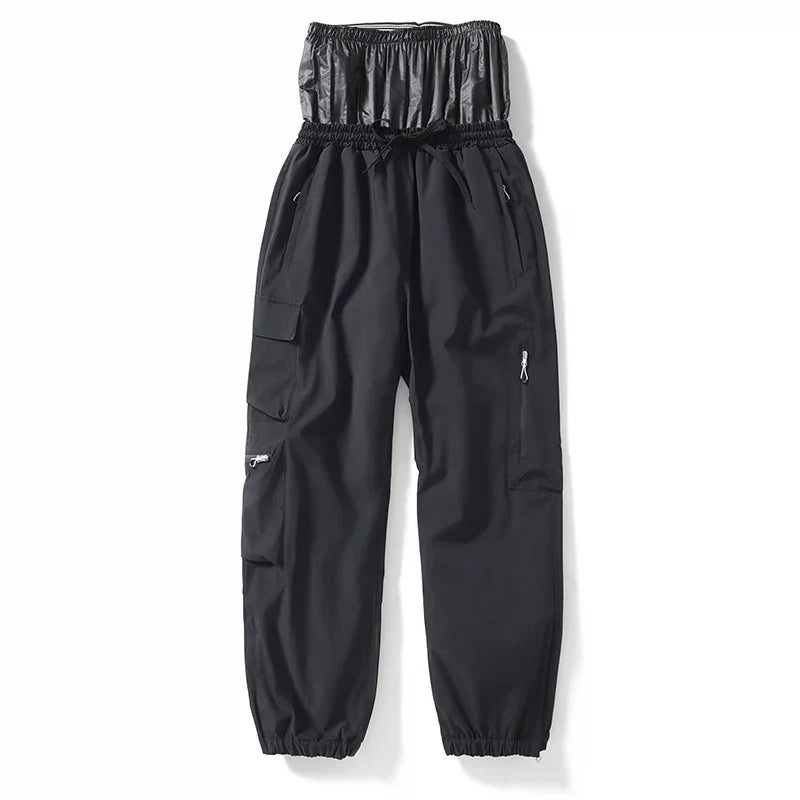Unisex Cargohose mit elastischem Bund – Schwarz, Pink, Grün, Weiß
