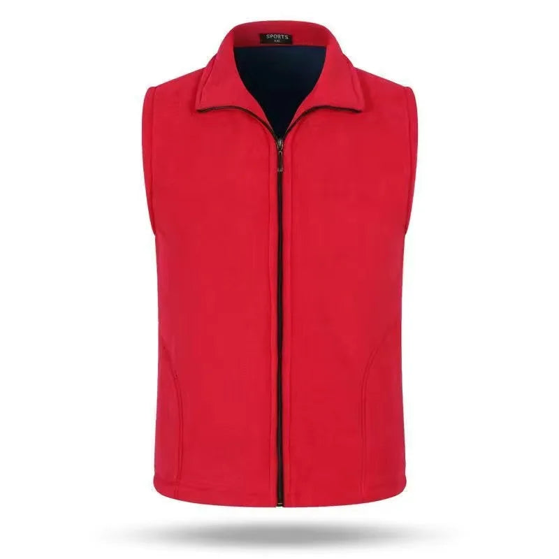 Fleecevest voor dames met rits, opstaande kraag, outdoor