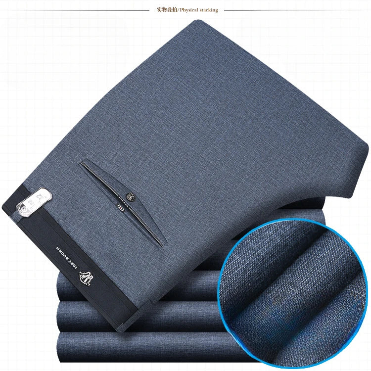 Heren pantalon voor zakelijke gelegenheden en vrije tijd, slim fit