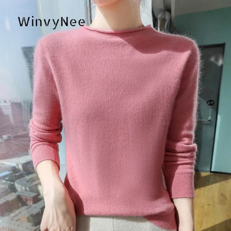 Damen Pullover Rundhals Langarm Weiches Material