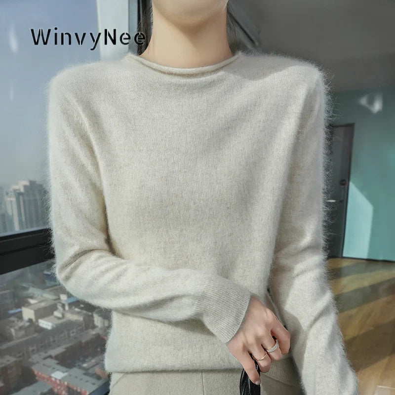Damen Pullover Rundhals Langarm Weiches Material