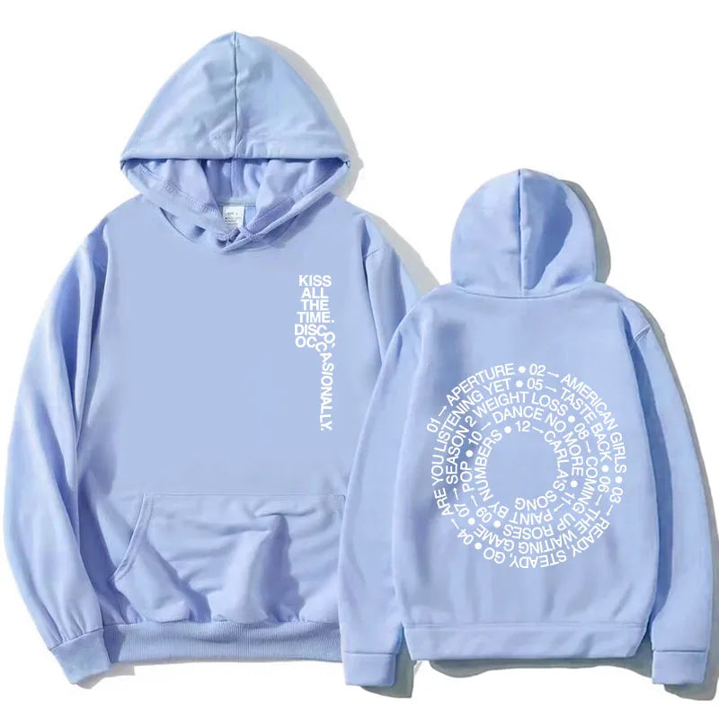 Hoodie Unisex mit Kapuze Kängurutasche und Rückendruck