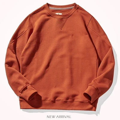 Heren sweatshirt met ronde hals, basic pullover in verschillende kleuren