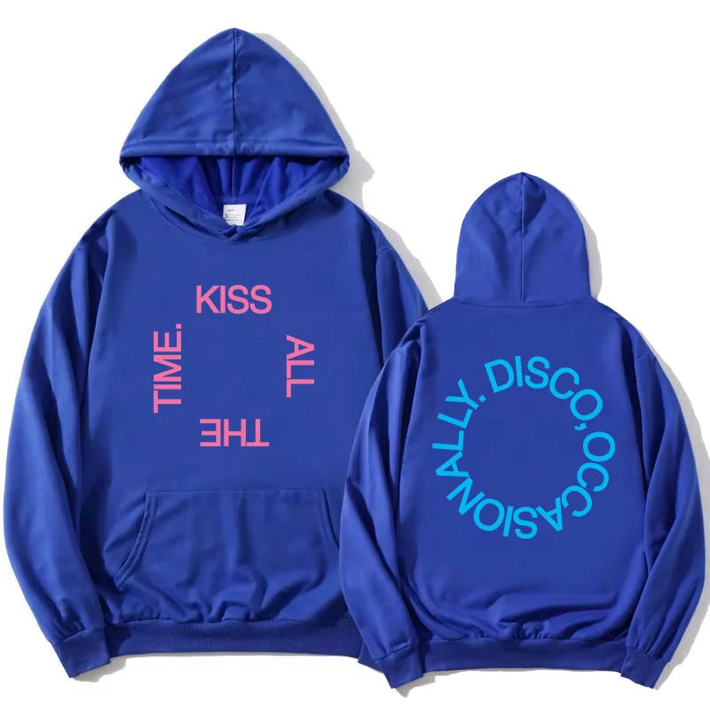Hoodie Unisex mit Kapuze Kängurutasche und Rückendruck