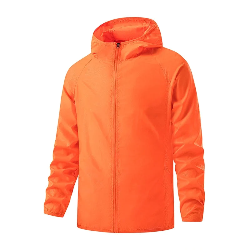 Unisex Leichte Kapuzenjacke Windbreaker mit Reißverschluss