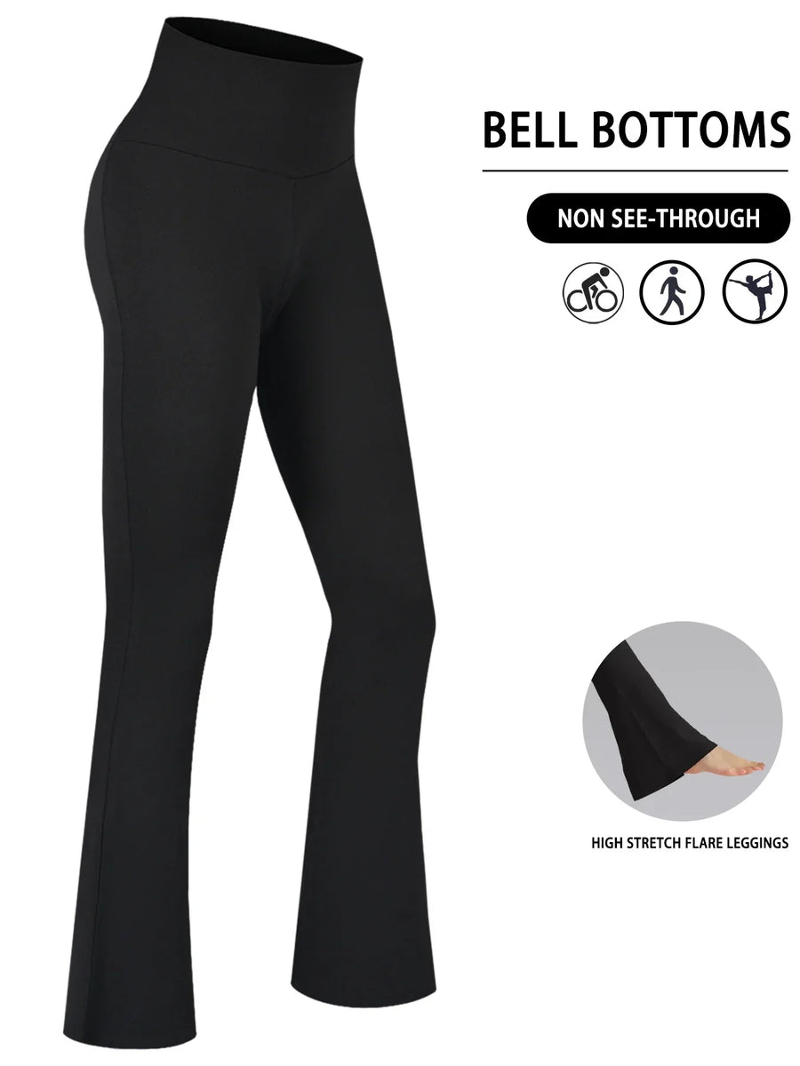 Flared yogalegging voor dames met hoge taille