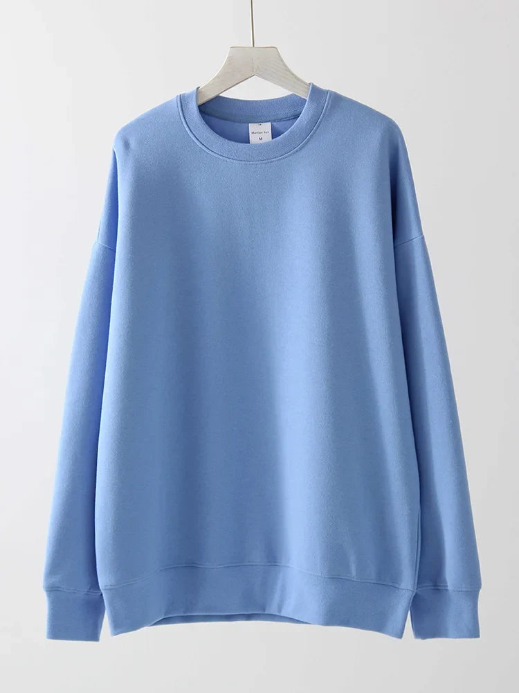 Unisex sweatshirt met lange mouwen, ronde hals, vrijetijdstrui