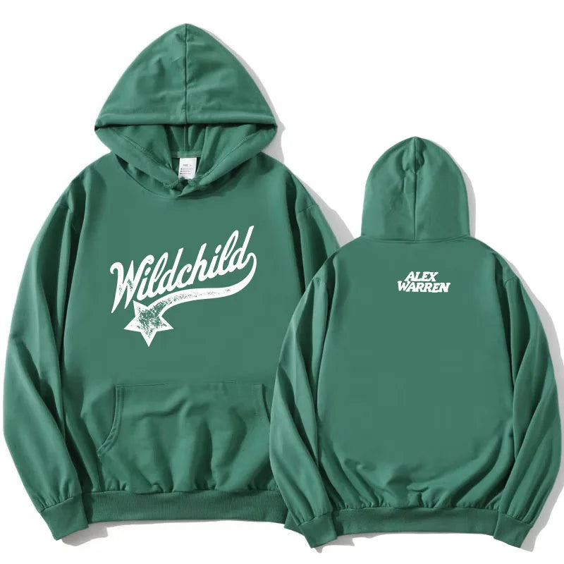 Hoodie mit Wildchild Alex Warren Aufdruck Kängurutasche Kapuzenpullover