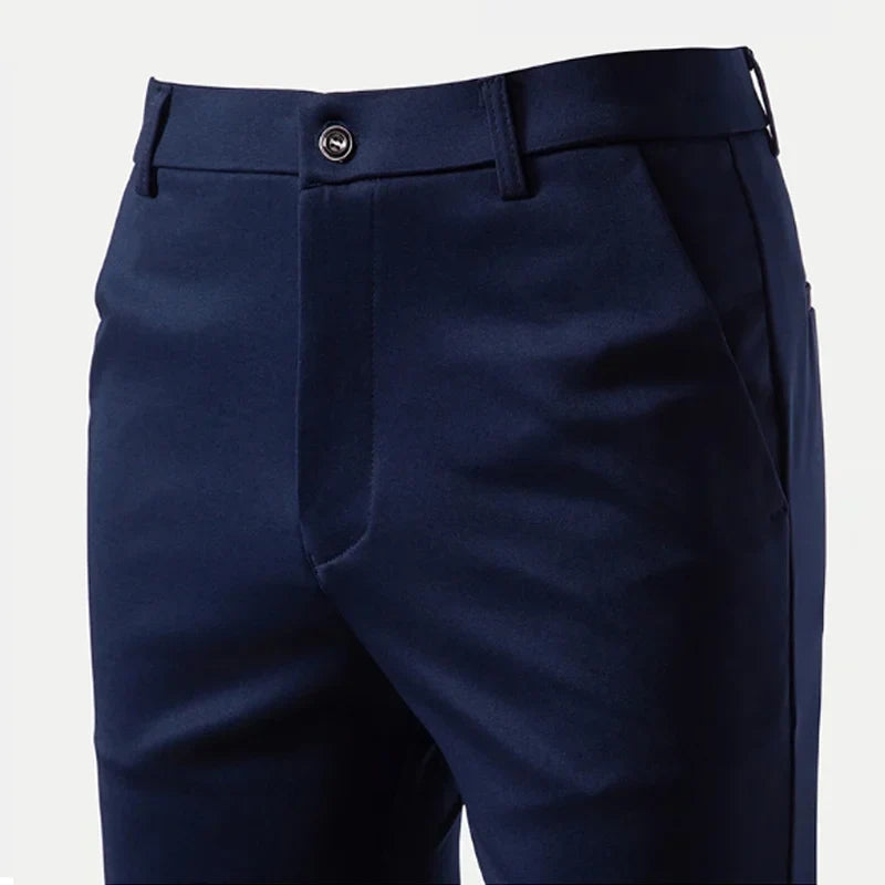 Herren Freizeithose Business Freizeithose mit geradem Bein
