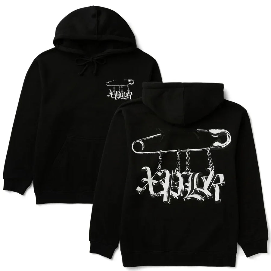 Unisexhoodie met capuchon en statementprint