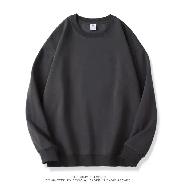 Uniseks basic sweatshirt met ronde hals en lange mouwen, eenvoudig