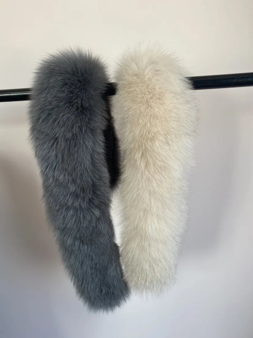 Damen Mantel mit Kapuze und Kunstfellbesatz Wickeldesign
