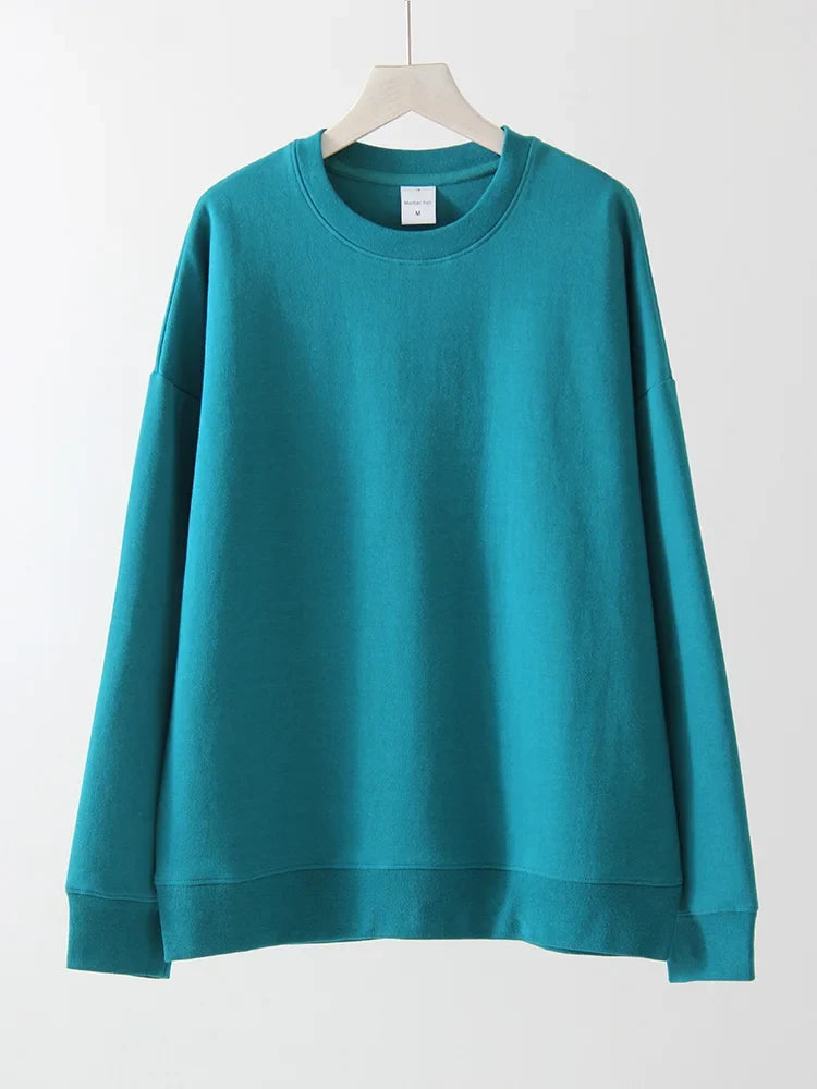 Unisex sweatshirt met lange mouwen, ronde hals, vrijetijdstrui