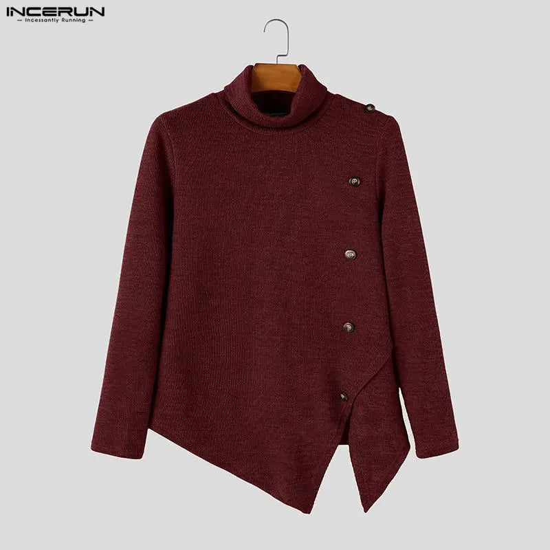 Herencoltrui met asymmetrische zoom, bruin en geribd