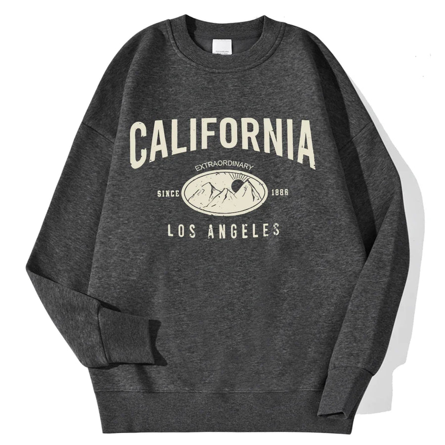 Unisex sweatshirt met lange mouwen, ronde hals en logo-opdruk, casual top
