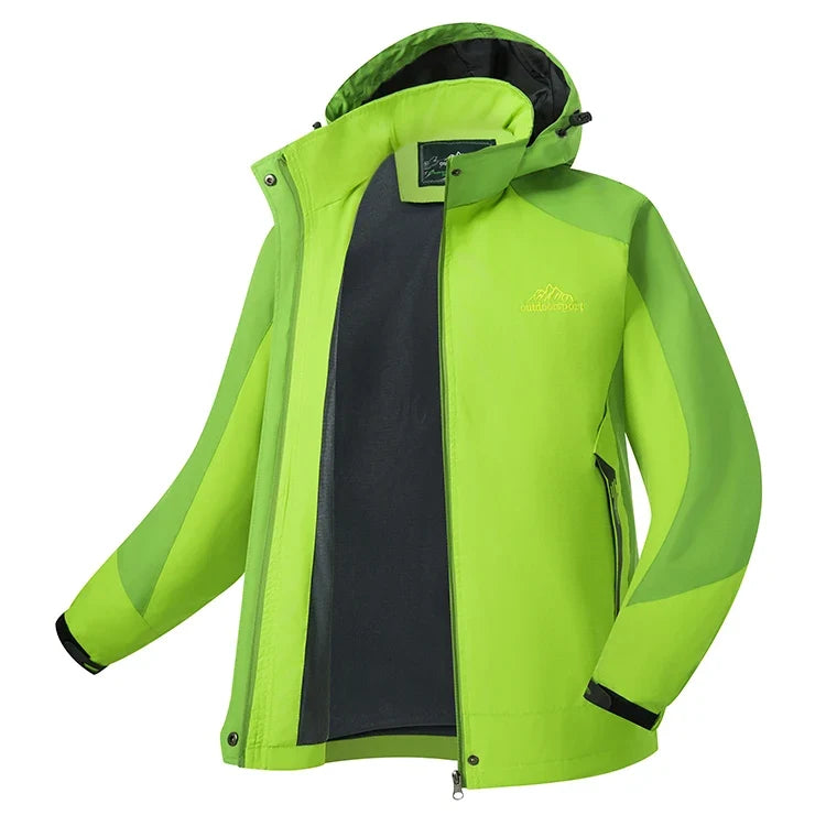 Damen Outdoorjacke mit Kapuze Winddicht Wasserabweisend 3-in-1 System