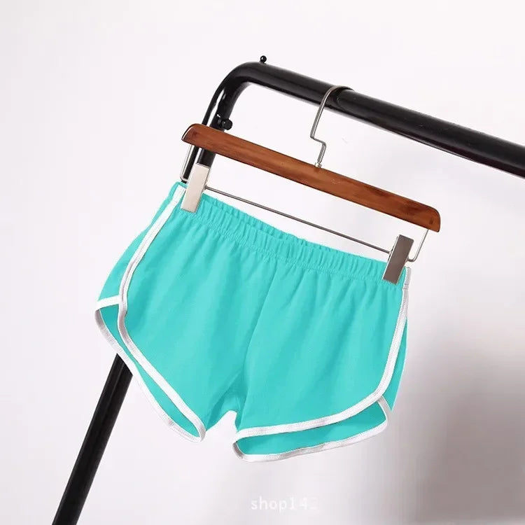 Sportshorts voor dames met witte zoom