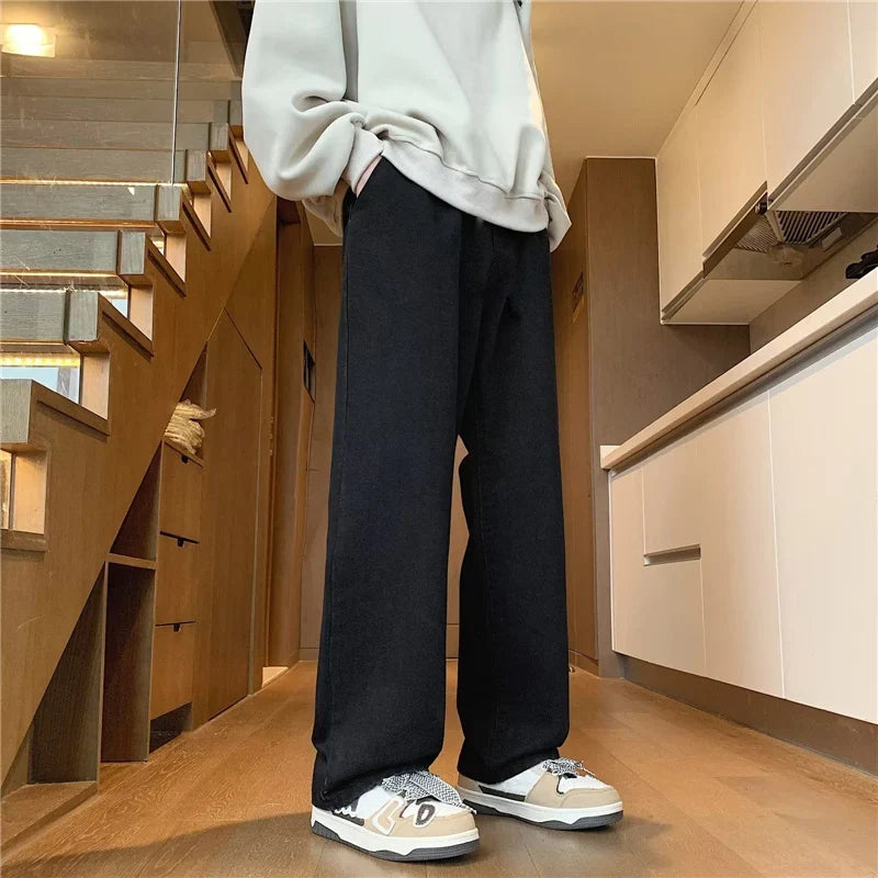 Loose-fitjeans met rechte pijpen voor heren