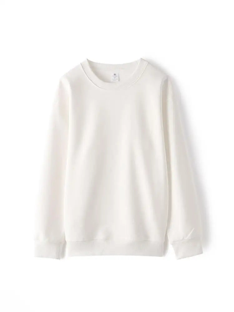 Unisex Basic Rundhals Sweatshirt Langarm Einfarbig