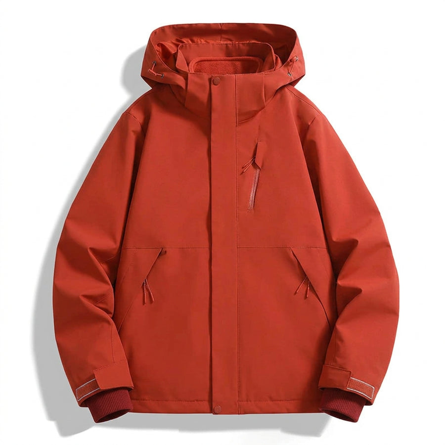 3-in-1 Jacke Unisex Wasserdicht Winddicht Winterjacke mit Fleece-Innenfutter Kapuze