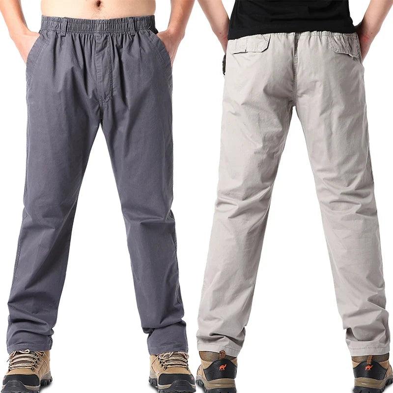 Herren Freizeithose Baumwollmischung Elastischer Bund Cargo-Stil