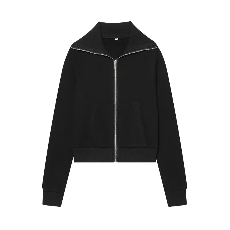 Damen Sportlicher Hoodie mit Reißverschluss & Flare Hose Set