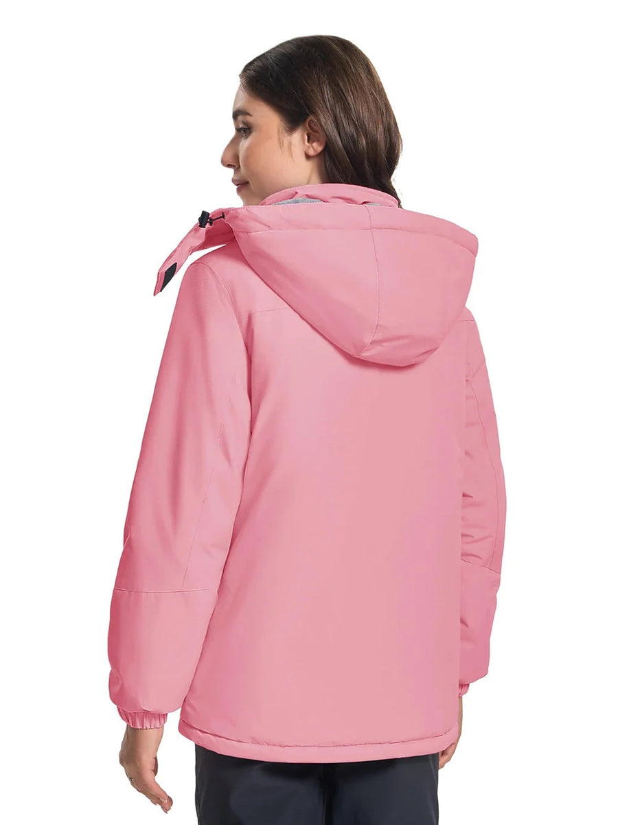 Damesoutdoorjas met capuchon - waterafstotende winterjas