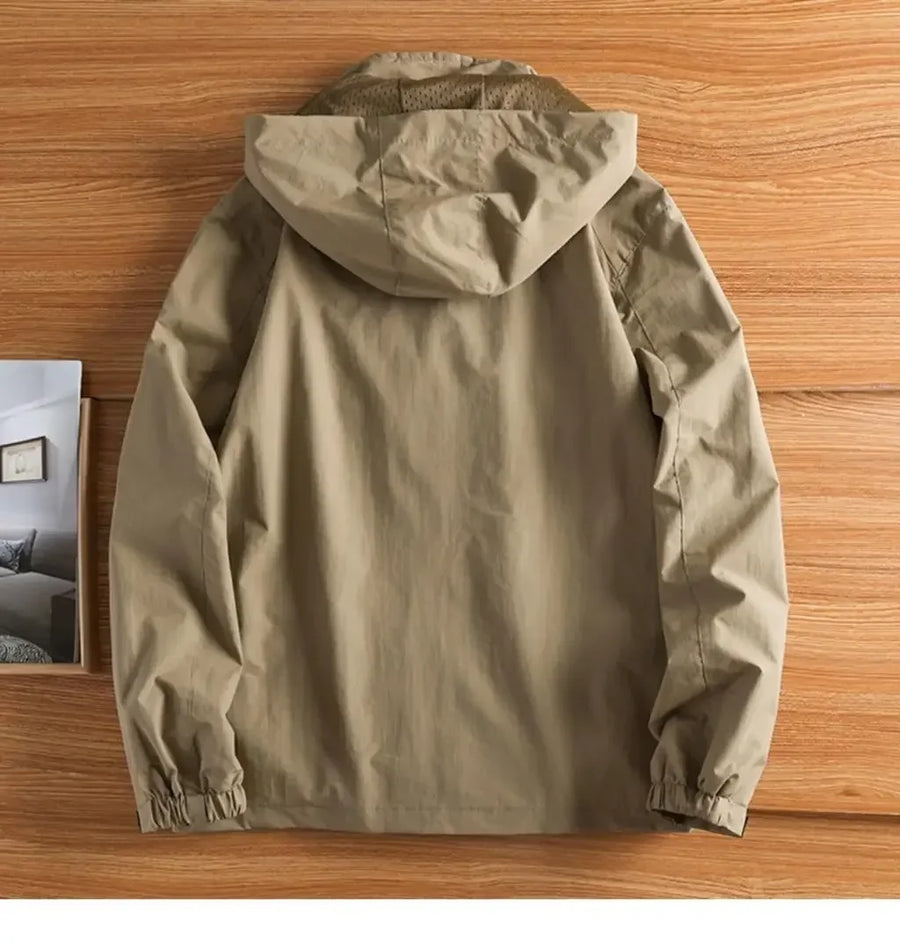 Herren Outdoor Jacke mit Kapuze & Reißverschlüssen
