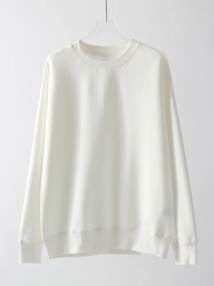 Unisex sweatshirt met lange mouwen, ronde hals, vrijetijdstrui