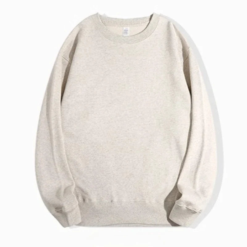 Uniseks sweatshirt met lange mouwen en ronde hals, grijs