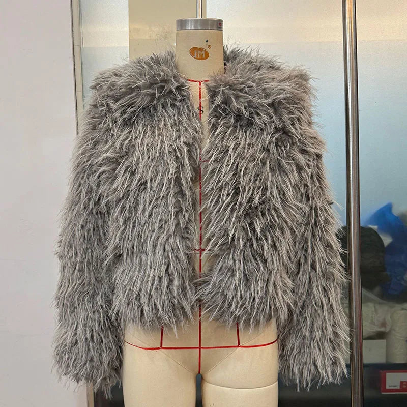 Damen Oversized Hybrid Jacke mit Kapuze, Teddyfell & Stepp-Optik