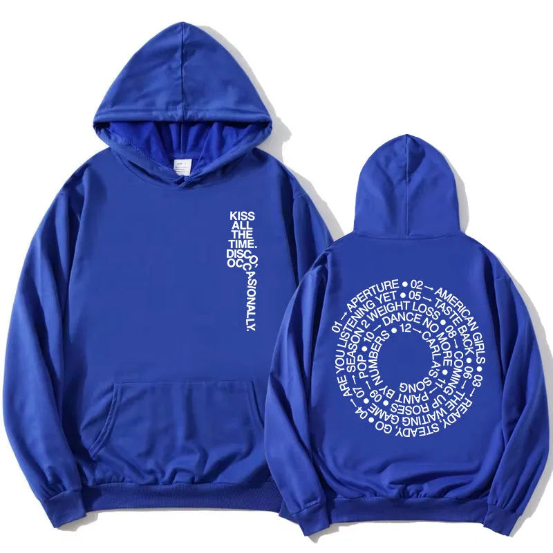 Hoodie Unisex mit Kapuze Kängurutasche und Rückendruck