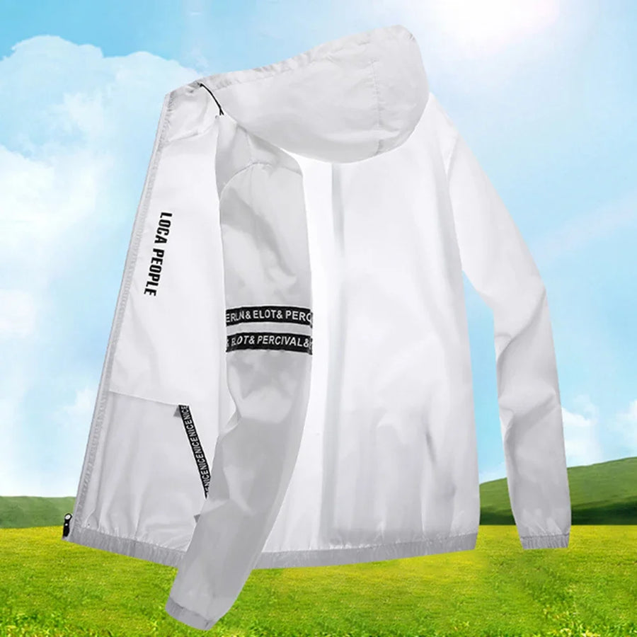 Leichte Kapuzenjacke Windbreaker mit Reißverschluss Unisex
