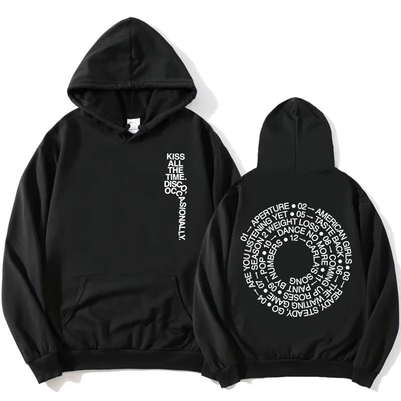 Hoodie Unisex mit Kapuze Kängurutasche und Rückendruck