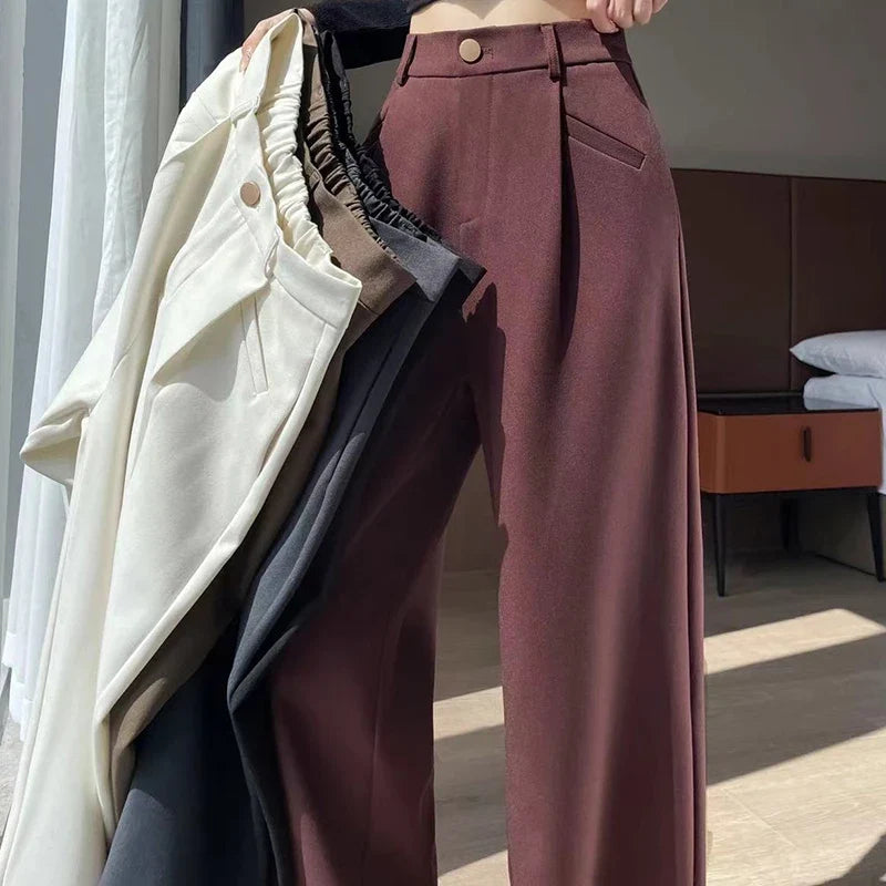 Damen Weite Hose High Waist Palazzo Business Hose