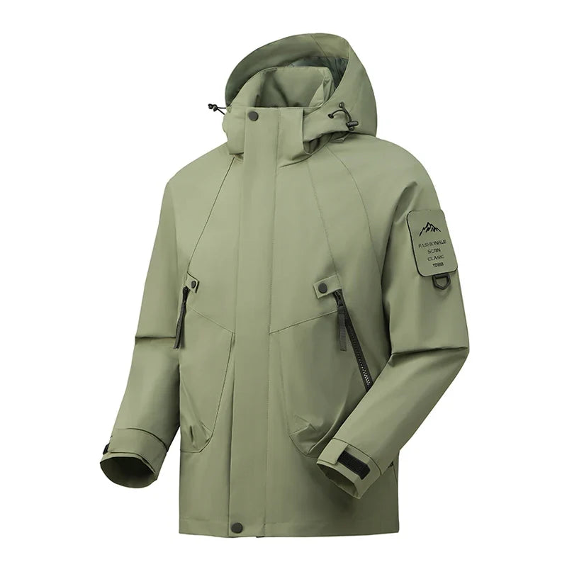 Unisex Outdoorjacke mit Kapuze, wasserdicht & winddicht, viele Farben