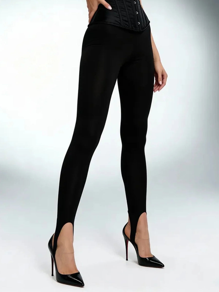 Zwarte dameslegging met voetlus