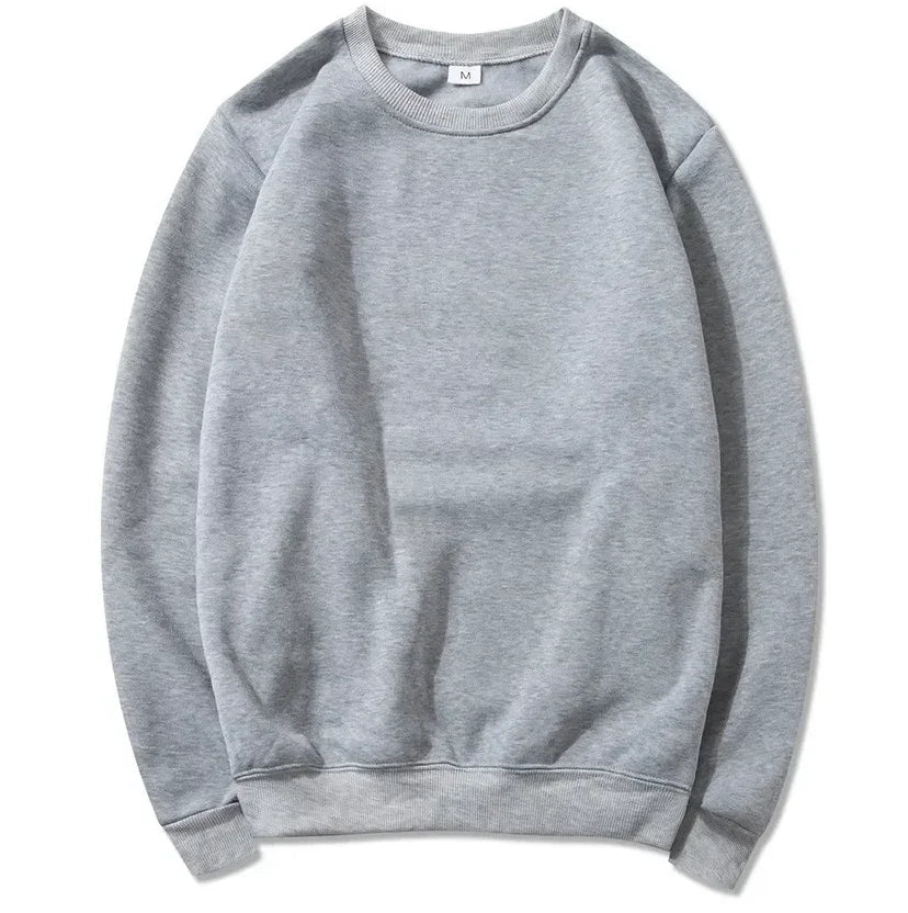 Uniseks basic sweatshirt met ronde hals en lange mouwen