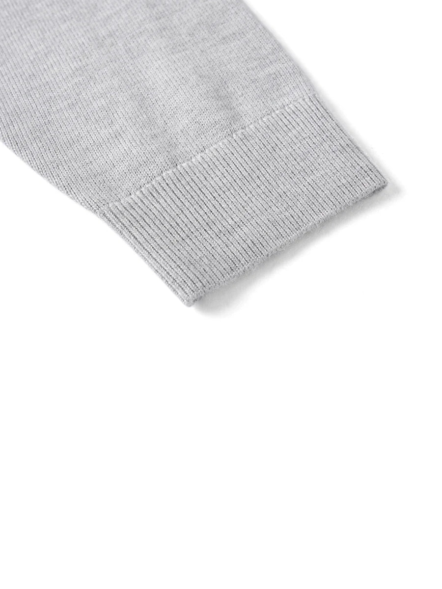 Unisex pullover met ronde hals, fijngebreid, klassiek