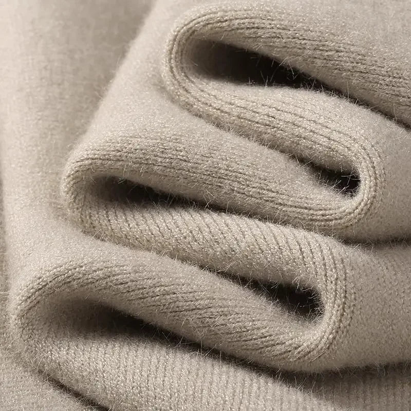 Unisex trui met lange mouwen en fleecevoering – coltrui of ronde hals