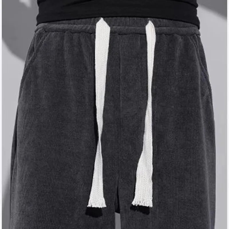 Unisex Winterhose mit Fleecefutter, Lässige Weite Freizeithose mit Kordelzug
