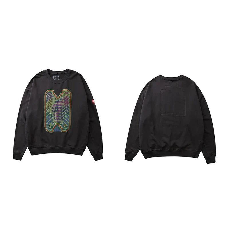 Uniseks sweatshirt met ronde hals en motiefprint