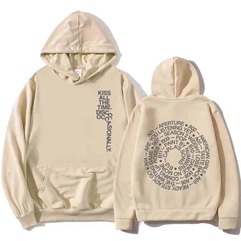 Hoodie Unisex mit Kapuze Kängurutasche und Rückendruck