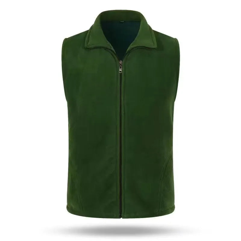 Fleecevest voor dames met rits, opstaande kraag, outdoor