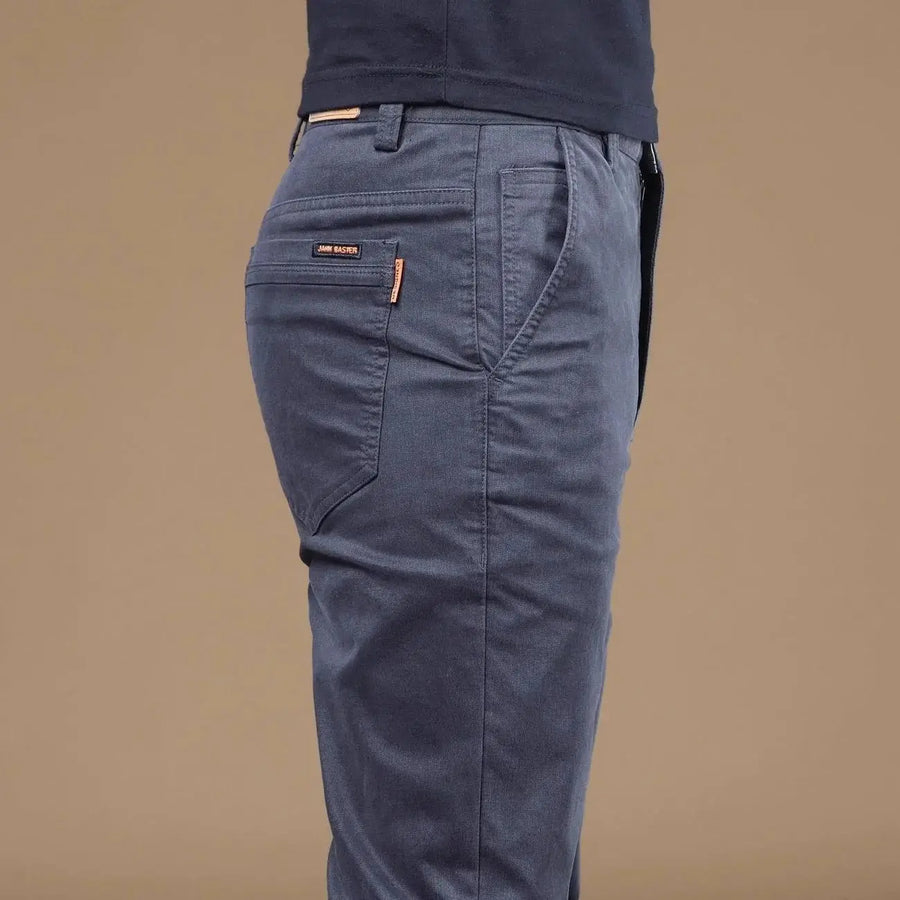 Herren Freizeithose Slim Fit Chino Hose mit Taschen