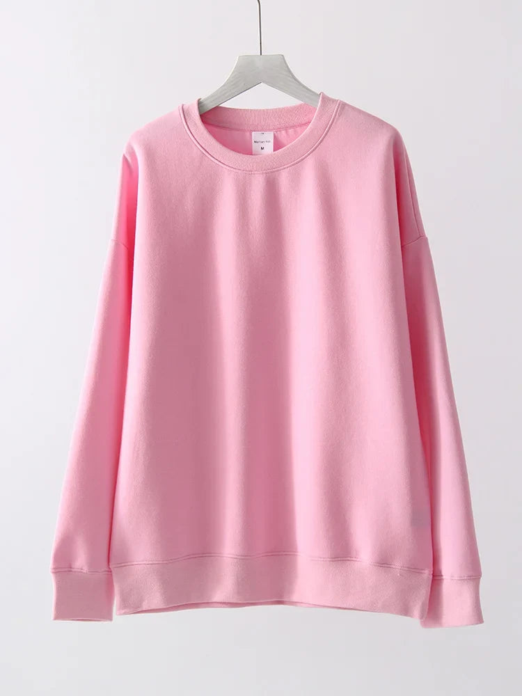 Unisex sweatshirt met lange mouwen, ronde hals, vrijetijdstrui